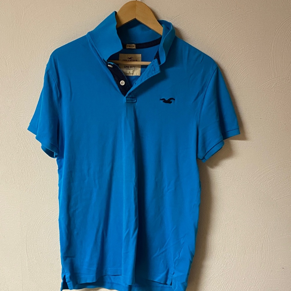Hollister Blue Polo Shirt